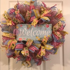 Homemade Spring Welcome Wreath